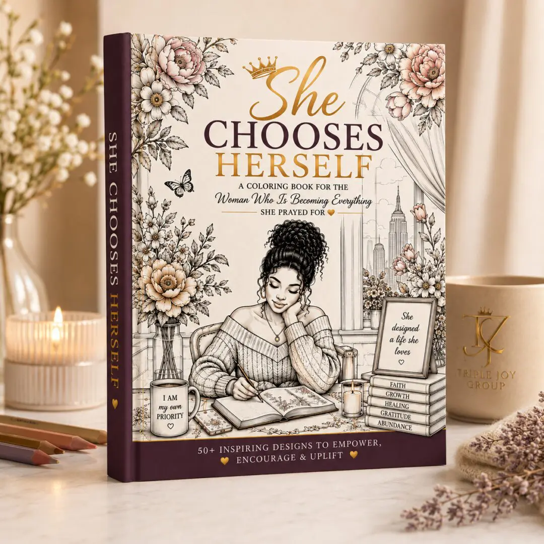 She Chooses Herself: A Coloring Book for the Woman Who Is Becoming Everything She Prayed For