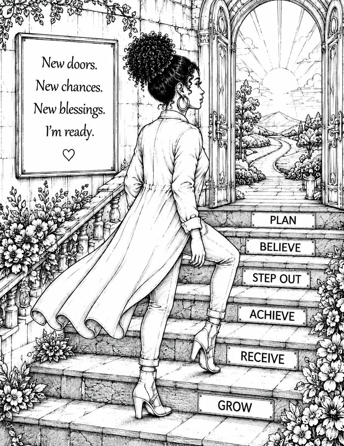 She Chooses Herself: A Coloring Book for the Woman Who Is Becoming Everything She Prayed For - Image 5