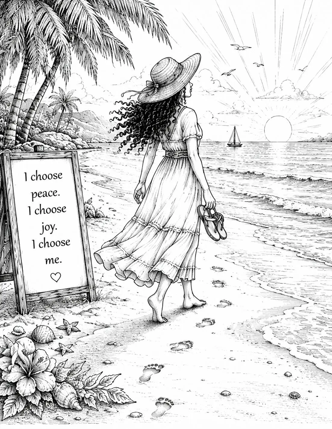 She Chooses Herself: A Coloring Book for the Woman Who Is Becoming Everything She Prayed For - Image 3
